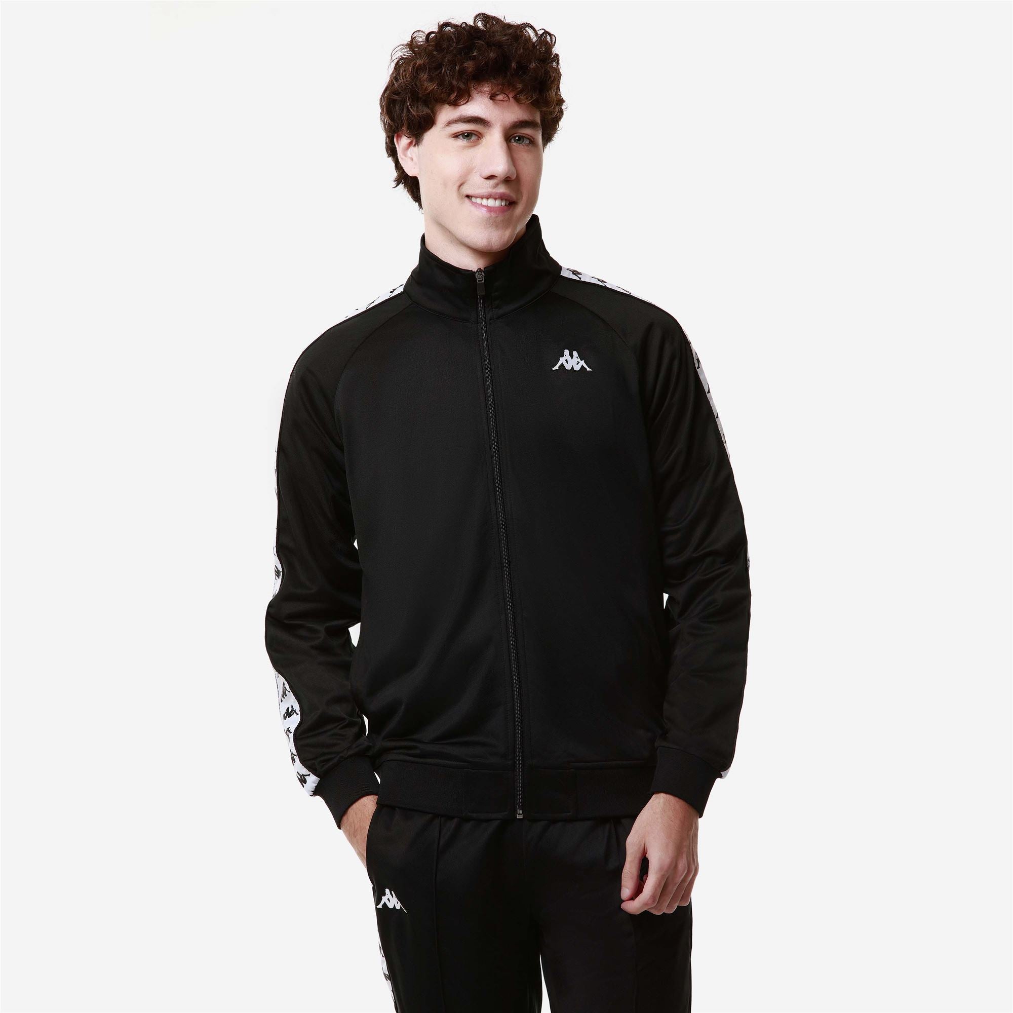 Fleece Man 222 BANDA ANNISTON SLIM Jacket Black - White