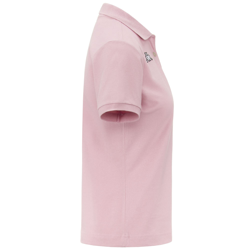 Polo Shirts Woman LOGO SHARAS WSS Polo PINK PEACHSKIN Dressed Front (jpg Rgb)	