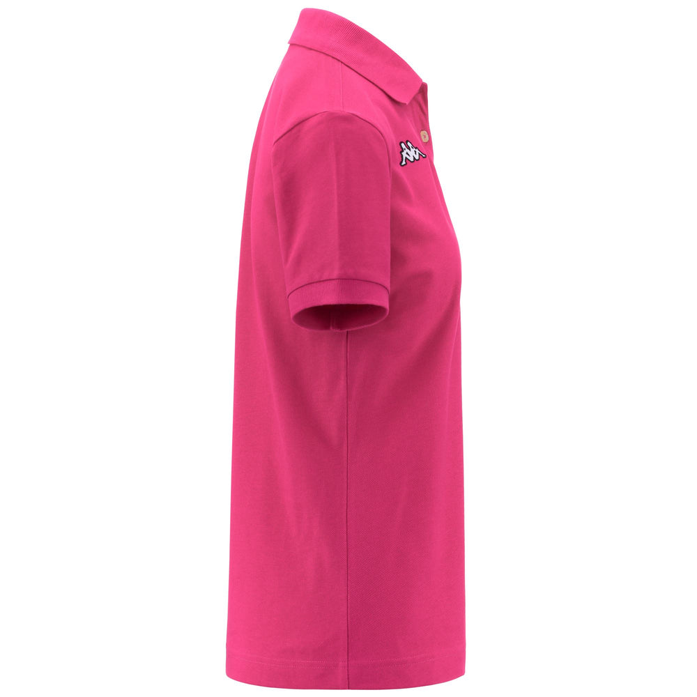 Polo Shirts Woman LOGO SHARAS WSS Polo PINK INTENSE Dressed Front (jpg Rgb)	