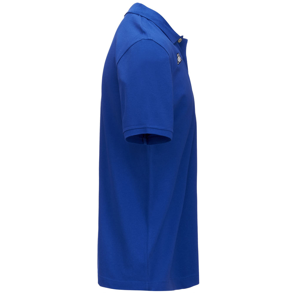 Polo Shirts Man LOGO  SHARAS MSS Polo BLUE SURF Dressed Front (jpg Rgb)	