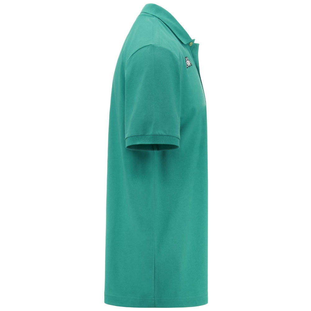 Polo Shirts Man LOGO SHARAS MSS Polo GREEN COLUMBIA Dressed Front (jpg Rgb)	