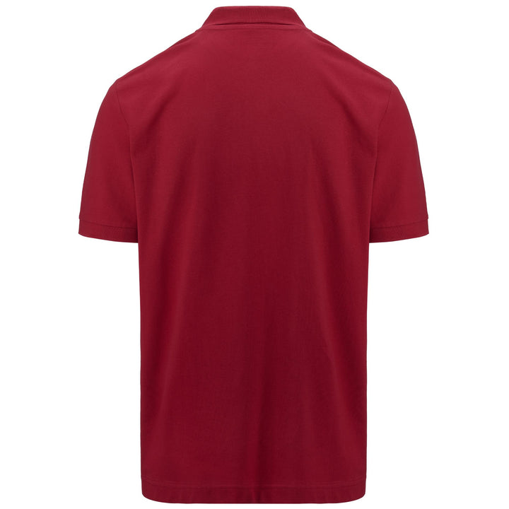 Polo Shirts Man LOGO  LIFE MSS Polo RED HAUTE - WHITE Dressed Side (jpg Rgb)		