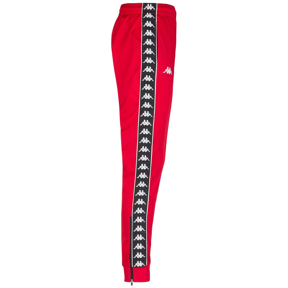Pants Man 222 BANDA   RASTORIA SLIM Sport Trousers RED-BLACK Dressed Front (jpg Rgb)	