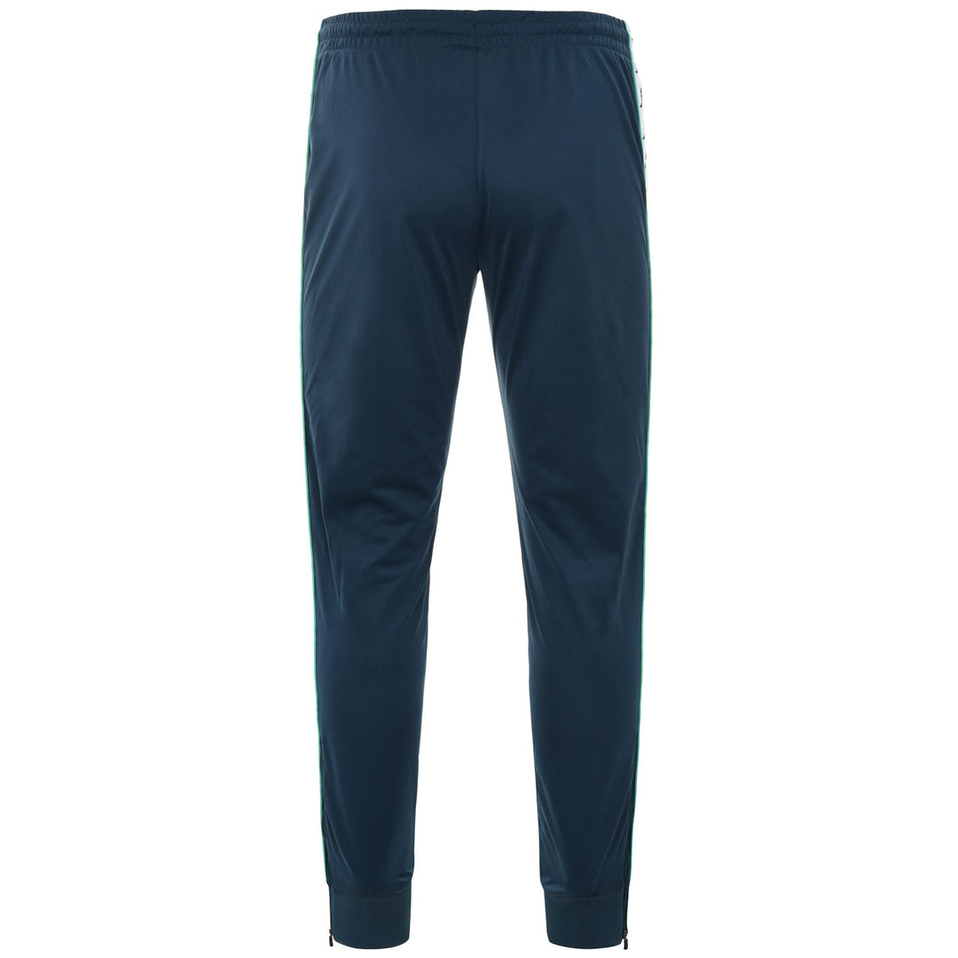 Pants Man 222 BANDA   RASTORIA SLIM Sport Trousers BLUE DARK-WHITE-GREEN Dressed Side (jpg Rgb)		