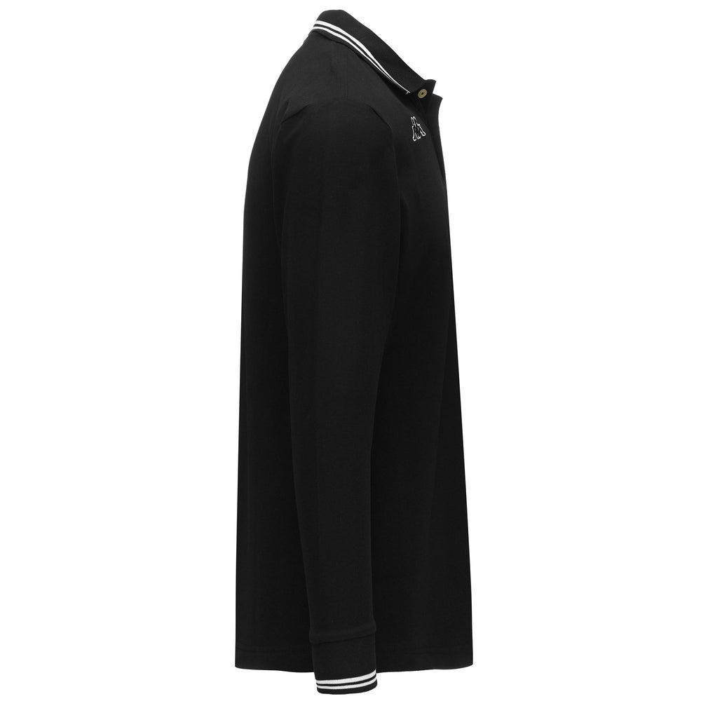 Polo Shirts Man LOGO  MALTAX 5 MLS Polo BLACK Dressed Front (jpg Rgb)	