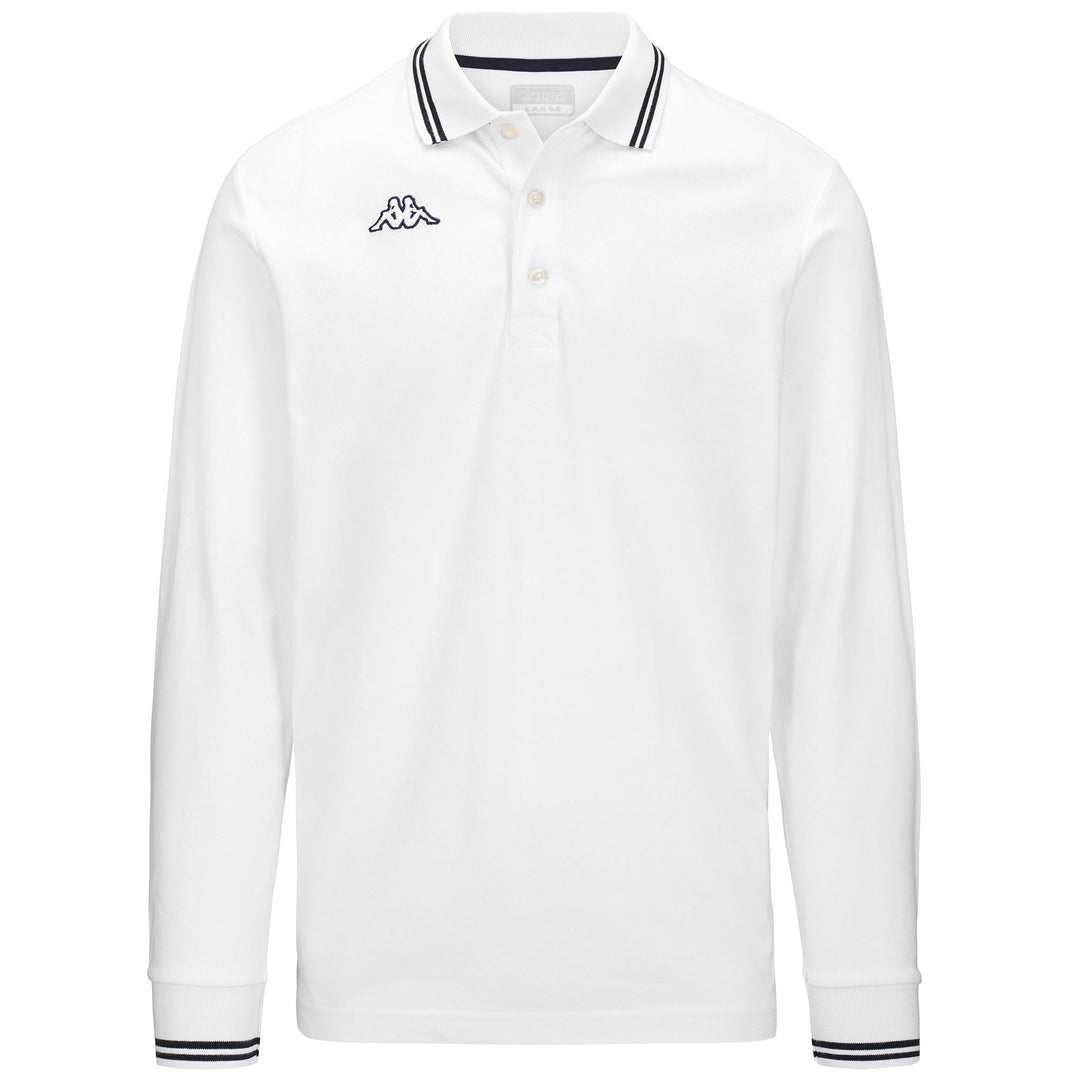 Polo Shirts Man LOGO MALTAX 5 MLS Polo WHITE - BLUE MARINE Photo (jpg Rgb)			