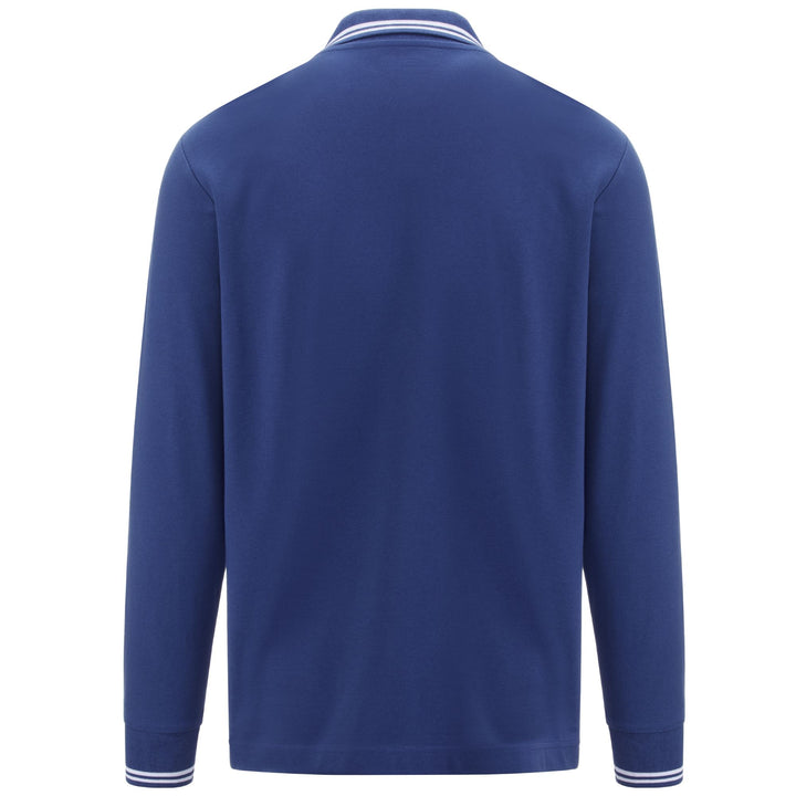 Polo Shirts Man LOGO MALTAX 5 MLS Polo BLUE SAPPHIRE Dressed Side (jpg Rgb)		