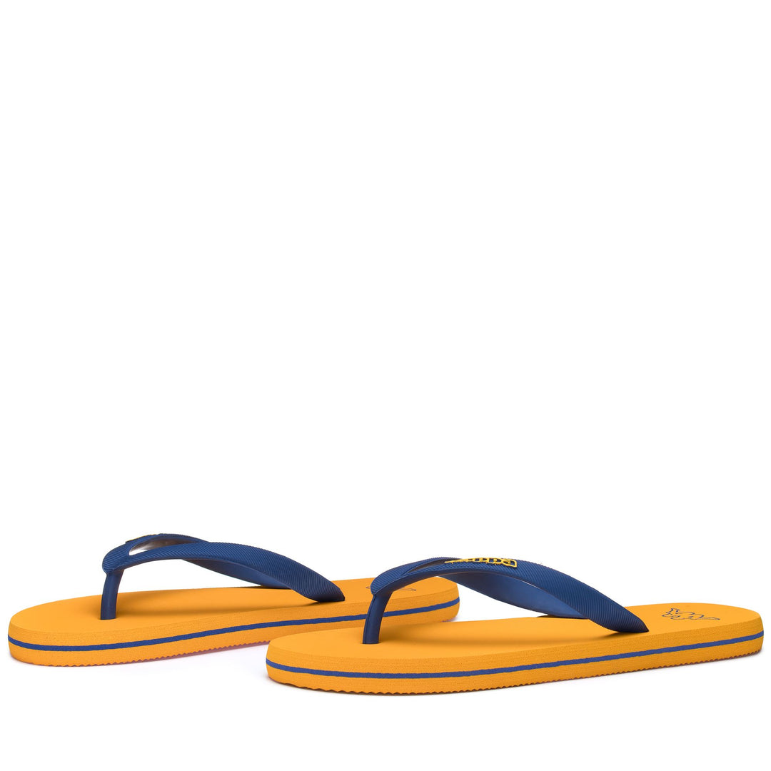Flip-Flops Unisex LOGO MOKER Thongs YELLOW-BLUE Detail (jpg Rgb)			