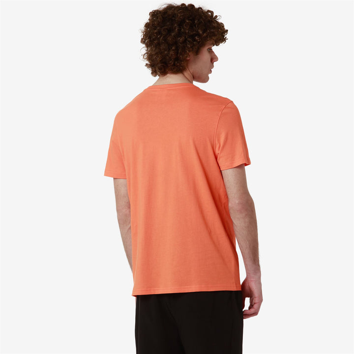 T-ShirtsTop Man AUTHENTIC   ESTESSI T-Shirt ORANGE VIBRANT - WHITE ANTIQUE Detail Double				