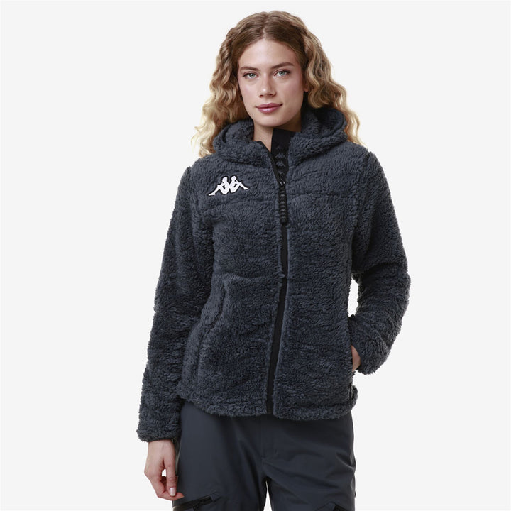 Fleece Woman 6CENTO 645S Jacket GREY ASPHALT Detail (jpg Rgb)			