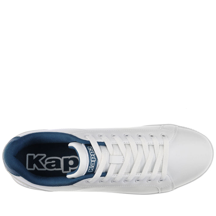 Sneakers Unisex LOGO  GALTER 5 Low Cut WHITE-BLUE DK Dressed Back (jpg Rgb)		