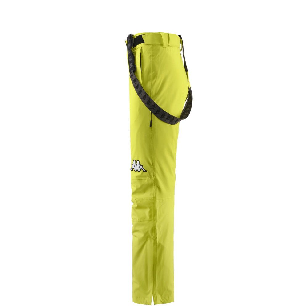 Pants Man 6CENTO 664 Sport Trousers GREEN LIME - BLACK Dressed Front (jpg Rgb)	