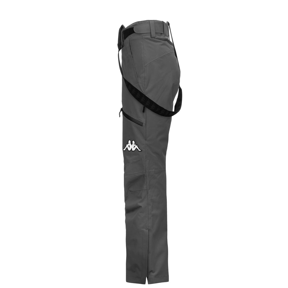 Pants Man 6CENTO 622P Sport Trousers GREY ASPHALT-BLACK Dressed Front (jpg Rgb)	