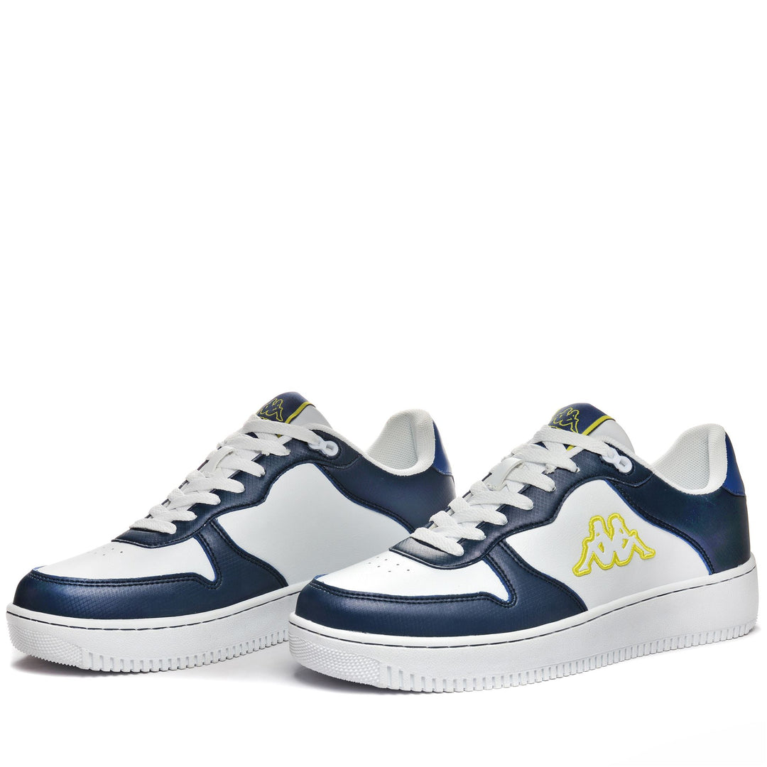 Sneakers Unisex LOGO  MASERTA Low Cut WHITE-BLUE DK Detail (jpg Rgb)			