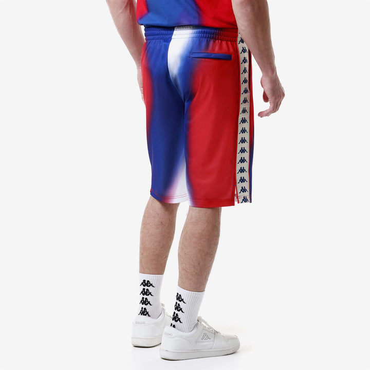 Shorts Man 222 BANDA SAIO 2 GRAPHIK Sport  Shorts GRAPHIK BLUE ROYAL-RED-WHITE ANTIQUE Detail Double				