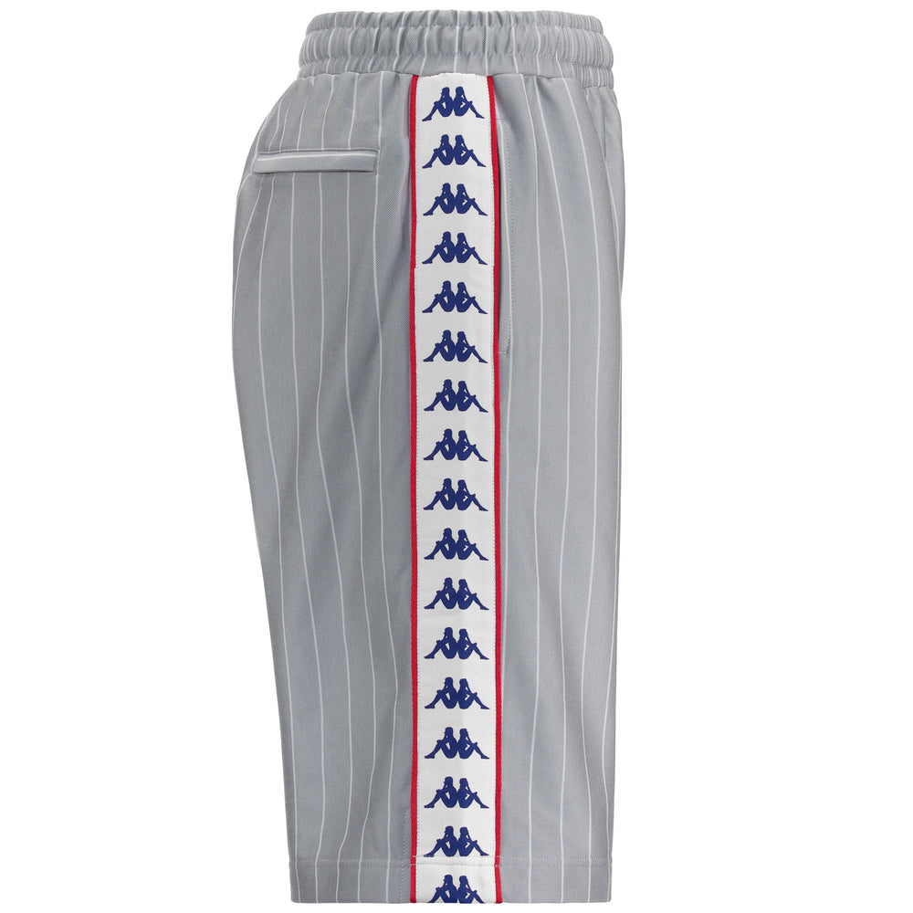 Shorts Man 222 BANDA LULLO Sport  Shorts GREY-WHITE ANTIQUE-RED Dressed Front (jpg Rgb)	