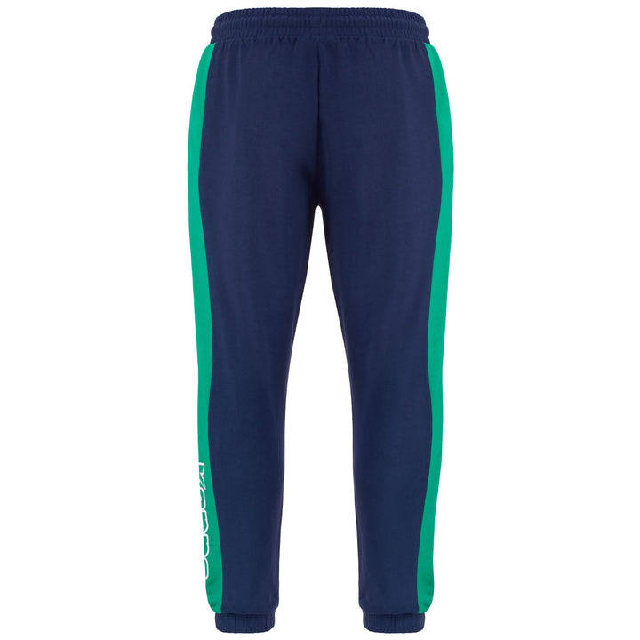 Pants Man LOGO FOLIO Sport Trousers BLUE MEDIEVAL - GREEN BLARNEY Dressed Side (jpg Rgb)		
