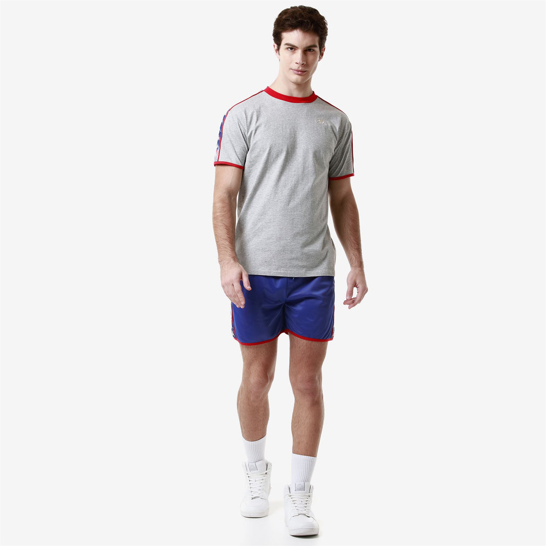 Shorts Man 222 BANDA LOKIGT Sport  Shorts GRAPHIK TAPE BLUE ROYAL-RED-GREY Dressed Back (jpg Rgb)		