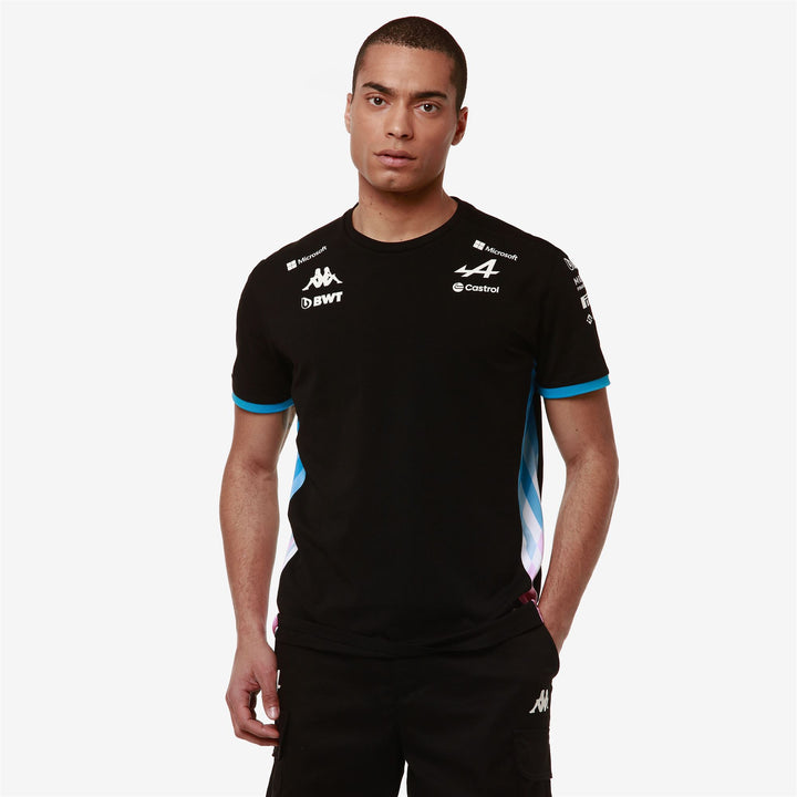 T-ShirtsTop Man ADIRY ALPINE F1 T-Shirt BLACK - BLUE DRESDEN - PINK BEGONIA Detail (jpg Rgb)			