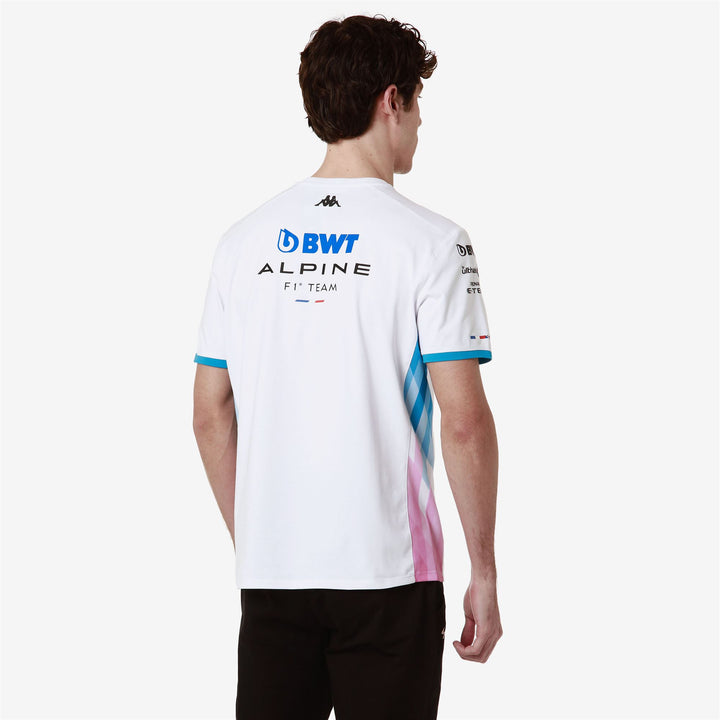 T-ShirtsTop Man ADIRY ALPINE F1 T-Shirt WHITE - BLUE DRESDEN - PINK BEGONIA Detail Double				