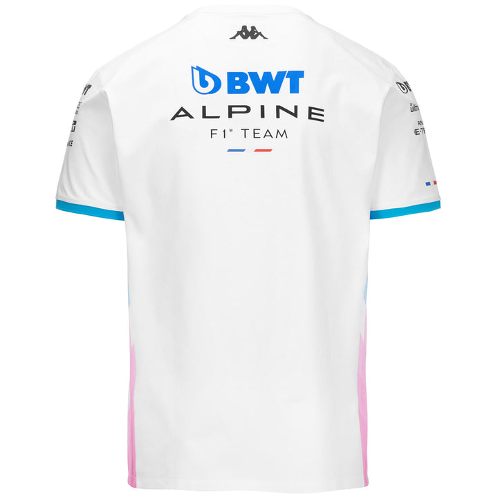 T-ShirtsTop Man ADIRY ALPINE F1 T-Shirt WHITE - BLUE DRESDEN - PINK BEGONIA Dressed Side (jpg Rgb)		