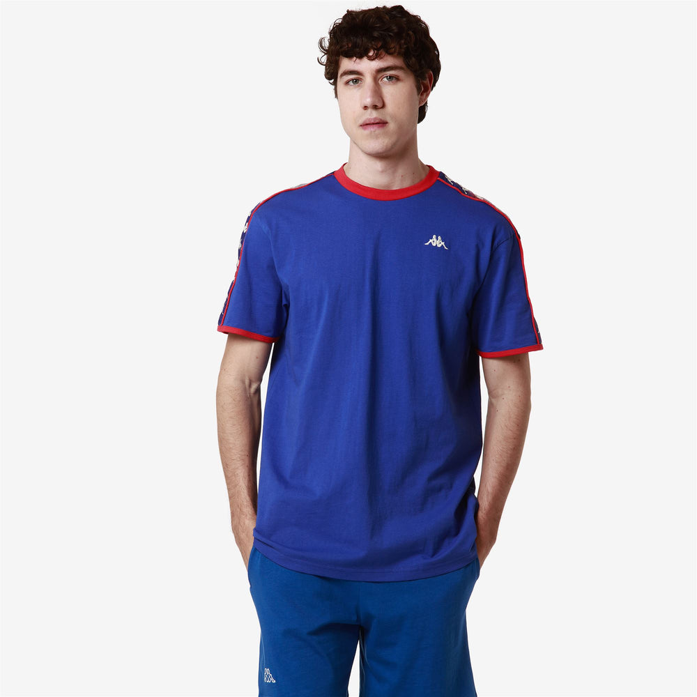 T-ShirtsTop Man 222 BANDA LILOGT T-Shirt GRAPHIK TAPE BLUE ROYAL-RED-GREY Detail (jpg Rgb)			