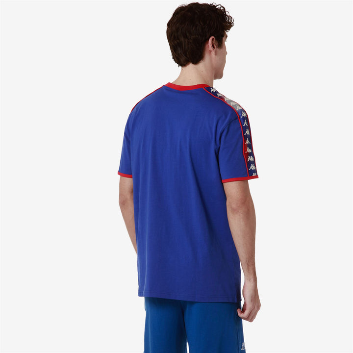 T-ShirtsTop Man 222 BANDA LILOGT T-Shirt GRAPHIK TAPE BLUE ROYAL-RED-GREY Detail Double				
