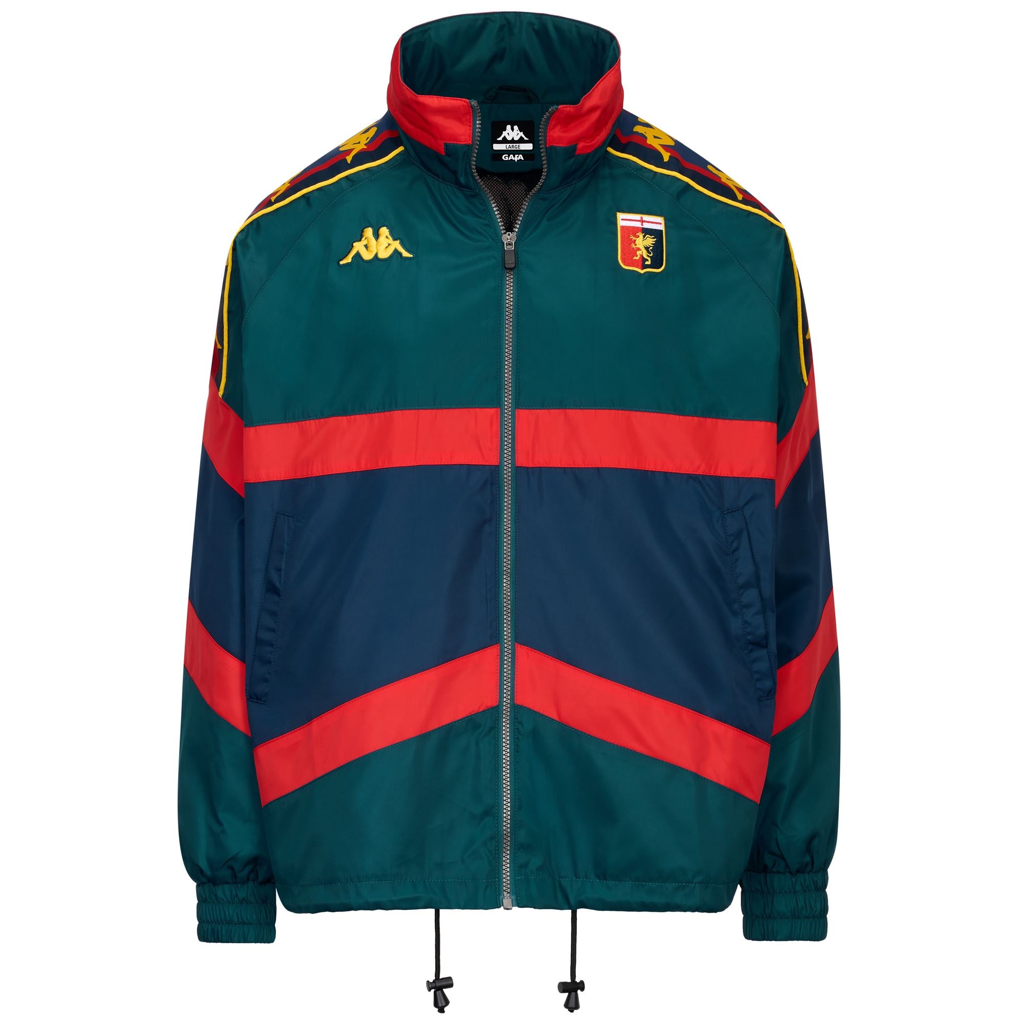 Jackets Man ASERTO GENOA Mid Green Petrol-Red Blaze-Blue Dk-Yellow