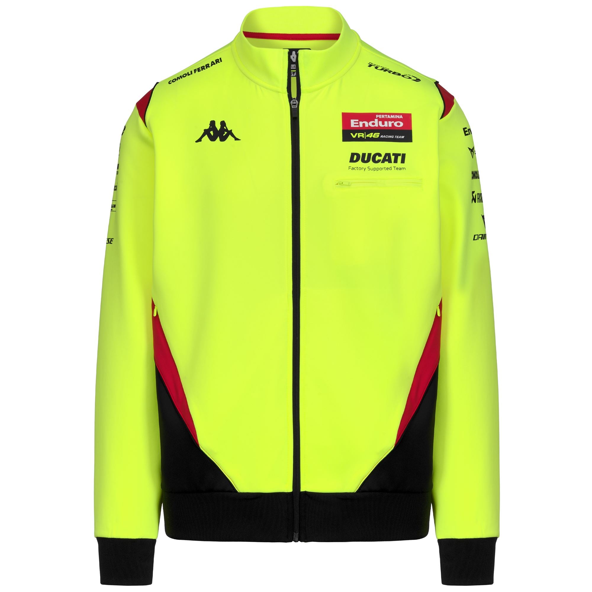 Fleece Man ATRISAX VR46 Jacket Neon Yellow - Black - Red Flame