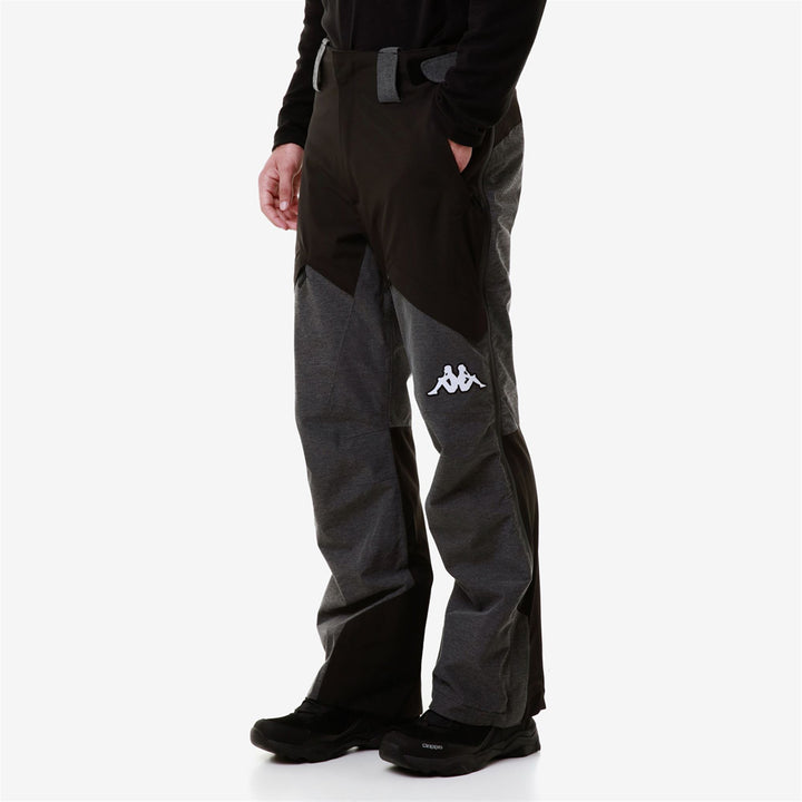 Pants Man 6CENTO 622FZW Sport Trousers BLACK Dressed Front Double		