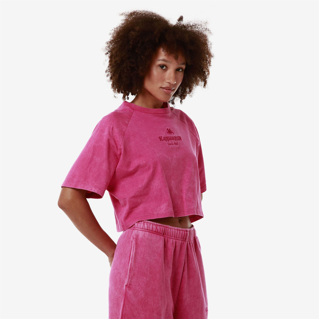T-ShirtsTop Woman AUTHENTIC PREMIUM LUMY T-Shirt FUCHSIA-FUCHSIA PURPLE Dressed Front Double		