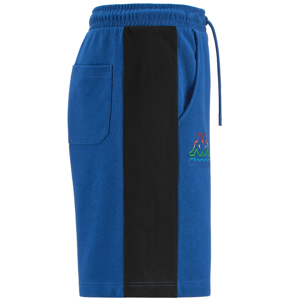 Shorts Man LOGO FRIGLO Sport  Shorts BLUE CLASSIC - BLACK Dressed Front (jpg Rgb)	