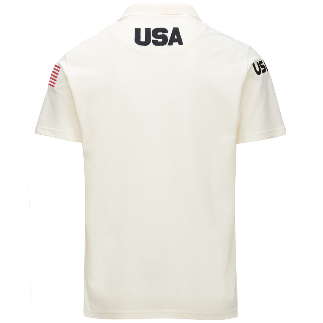 Polo Shirts Man  ANGAT US Polo WHITE COCONUT Dressed Side (jpg Rgb)		