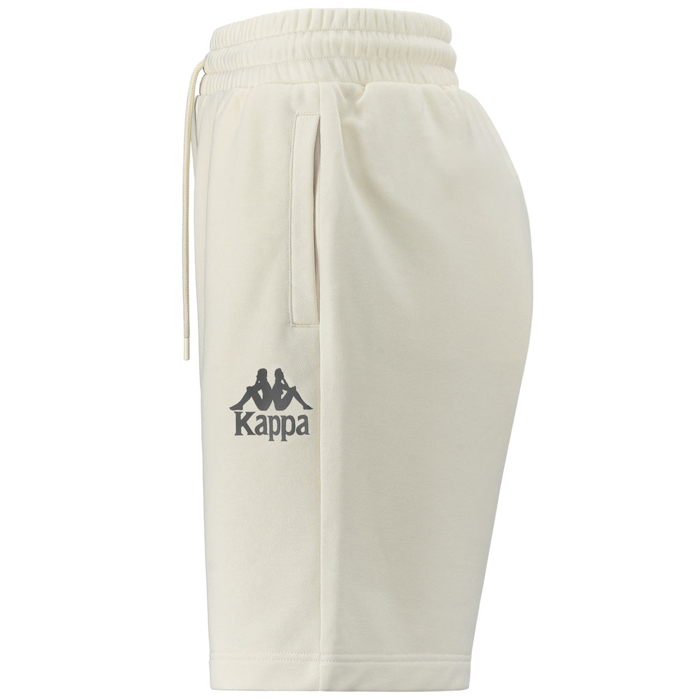 Shorts Man AUTHENTIC UPPSALA 2 Sport  Shorts WHITE ANTIQUE - GREY ANTHRACITE Dressed Front (jpg Rgb)	