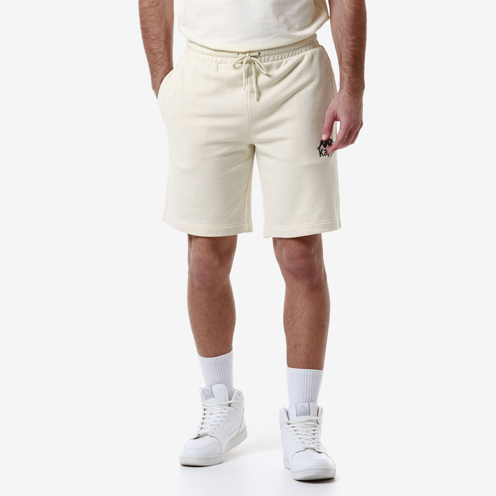 Shorts Man AUTHENTIC UPPSALA 2 Sport  Shorts WHITE ANTIQUE - GREY ANTHRACITE Detail (jpg Rgb)			
