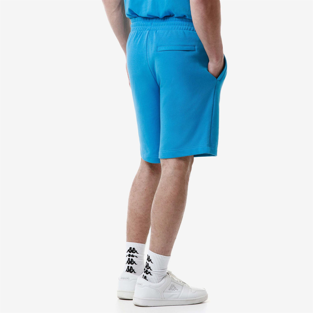 Shorts Man AUTHENTIC UPPSALA 2 Sport  Shorts BLUE MALIBU - WHITE ANTIQUE Detail Double				