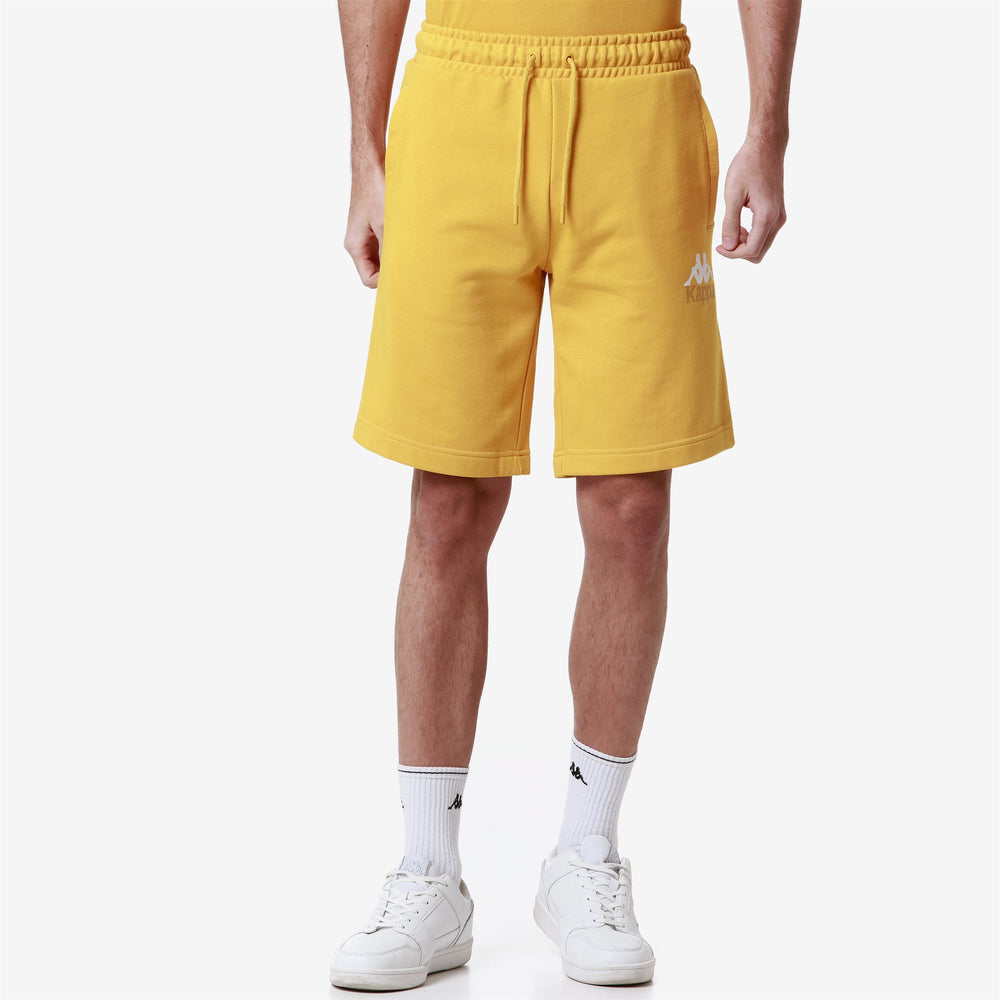 Shorts Man AUTHENTIC UPPSALA 2 Sport  Shorts YELLOW SUNSET - WHITE BRIGHT Detail (jpg Rgb)			