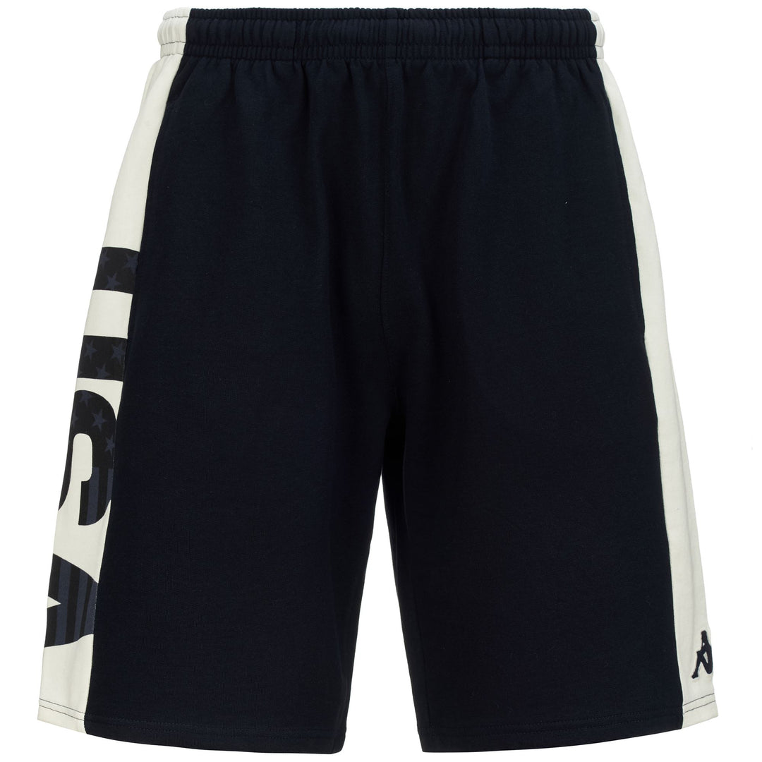 Shorts Unisex ALOZIP USA US Sport  Shorts BLUE DK NAVY-WHITE MILK Photo (jpg Rgb)			