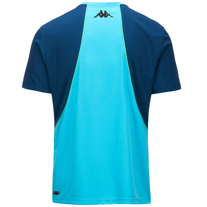 Active Jerseys Man KOMBAT PADEL FAGUS Shirt TURQUOISE CURACAO - BLUE LEGION Dressed Side (jpg Rgb)		