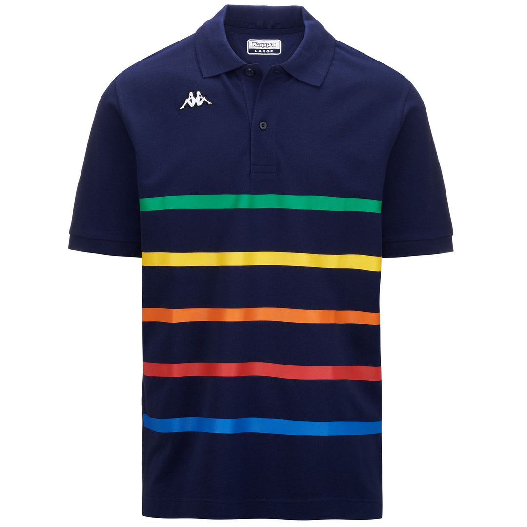 Polo Shirts Man LOGO  FEYSTRIPE Polo BLUE MARINE - GREEN - YELLOW - ORANGE - RED - BLUE NEBULAS Photo (jpg Rgb)			