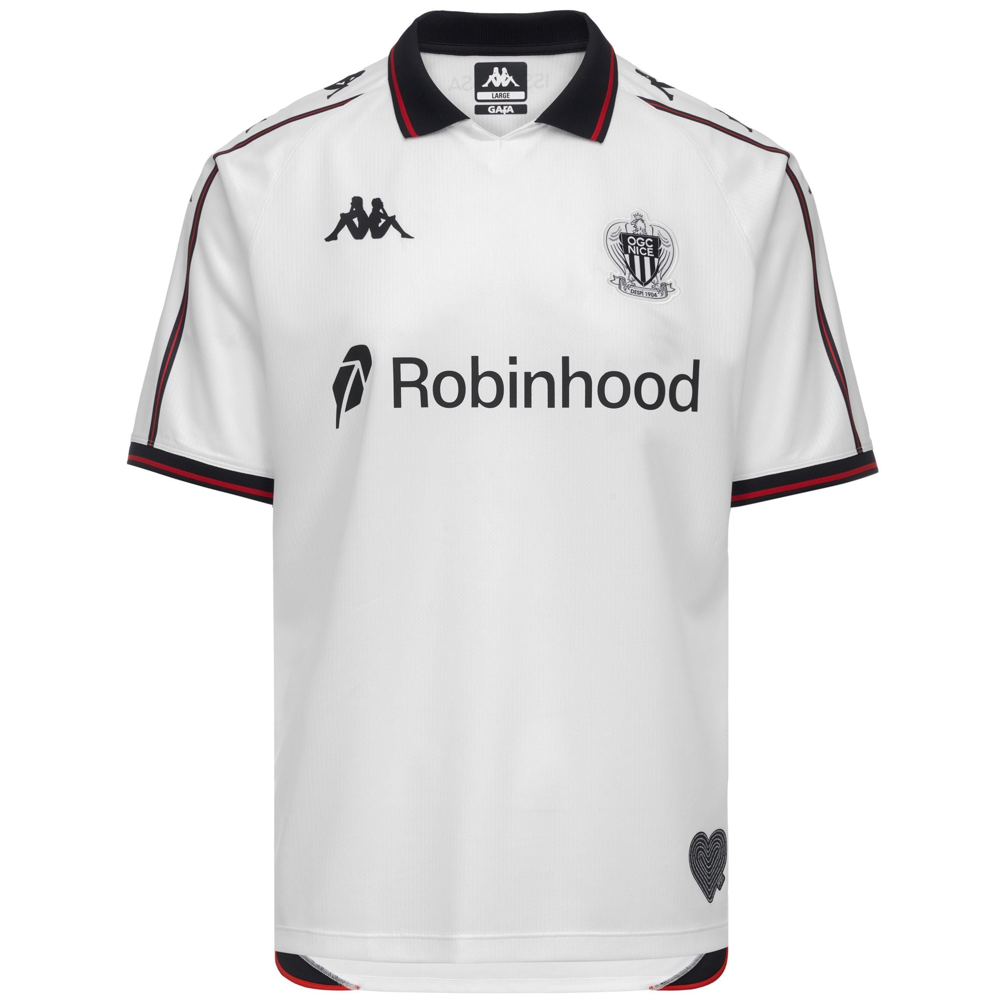 Active Jerseys Man KOMBAT 2027 AWAY OGC NICE Shirt White-Red-Black