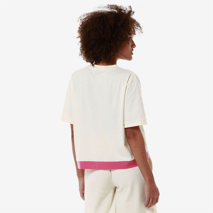 T-ShirtsTop Woman LOGO FLUSSA T-Shirt WHITE WHISPER - PINK FANDANGO Detail Double				