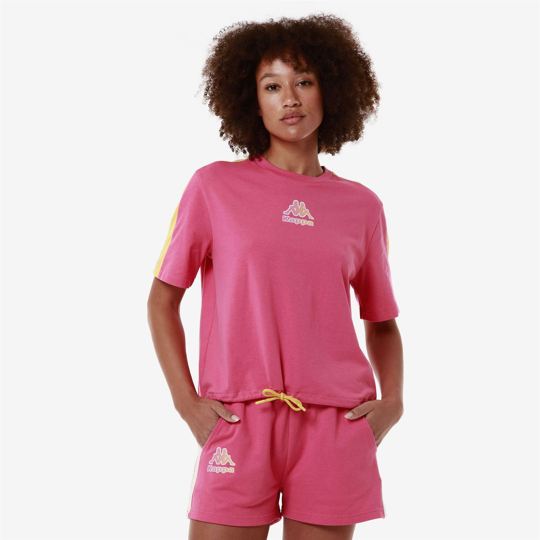 T-ShirtsTop Woman LOGO FLECA T-Shirt PINK FANDANGO - WHITE WHISPER Detail (jpg Rgb)			