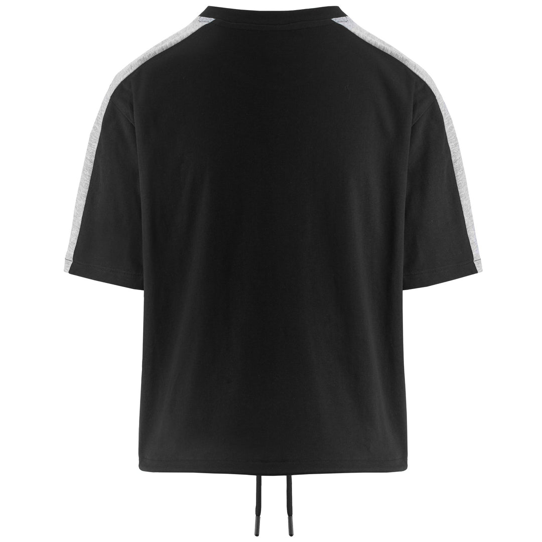 T-ShirtsTop Woman LOGO FLECA T-Shirt BLACK - GREY MD MEL Dressed Side (jpg Rgb)		