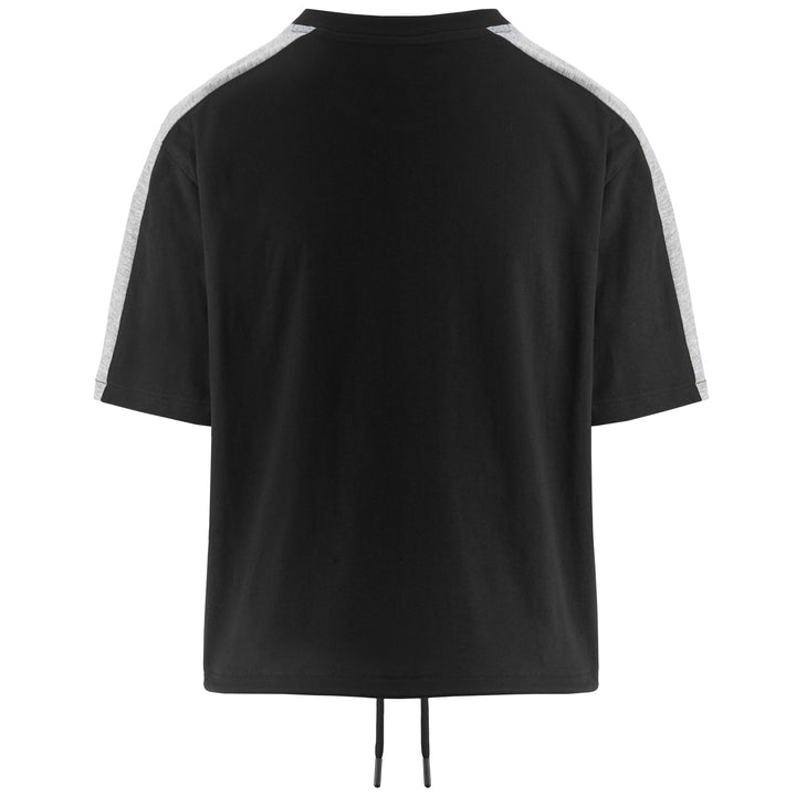 T-ShirtsTop Woman LOGO FLECA T-Shirt BLACK - GREY MD MEL Dressed Side (jpg Rgb)		
