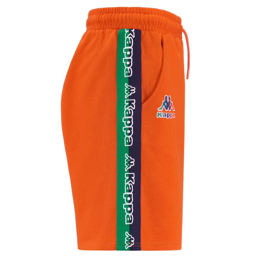 Shorts Man LOGO FULTO Sport  Shorts ORANGE VIBRANT Dressed Front (jpg Rgb)	