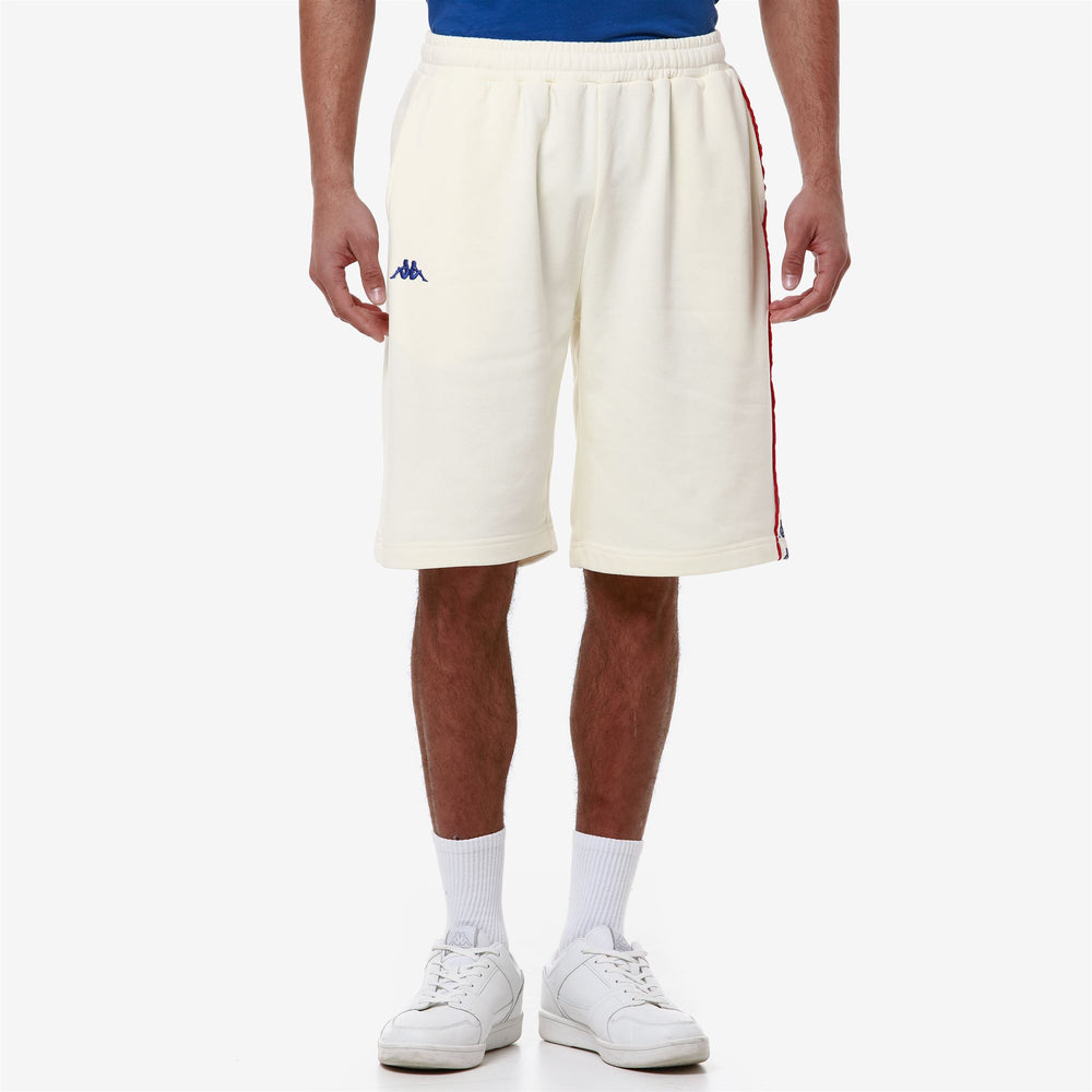 Shorts Man 222 BANDA SURRO Sport  Shorts WHITE ANTIQUE-BLUE ROYAL-RED Detail (jpg Rgb)			