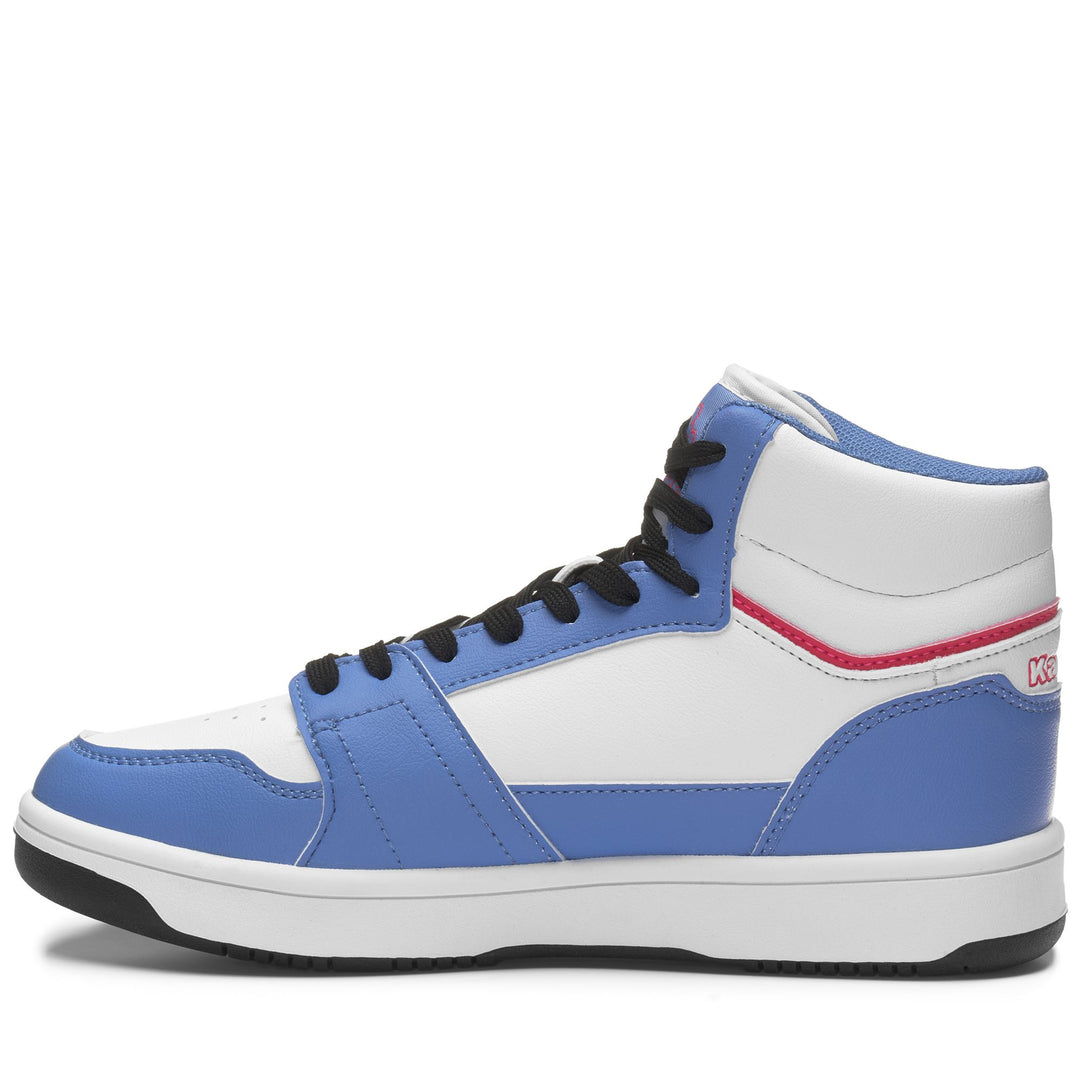 Sneakers Unisex LOGO BERNAL MD Low Cut WHITE-BLUE LT Dressed Side (jpg Rgb)		