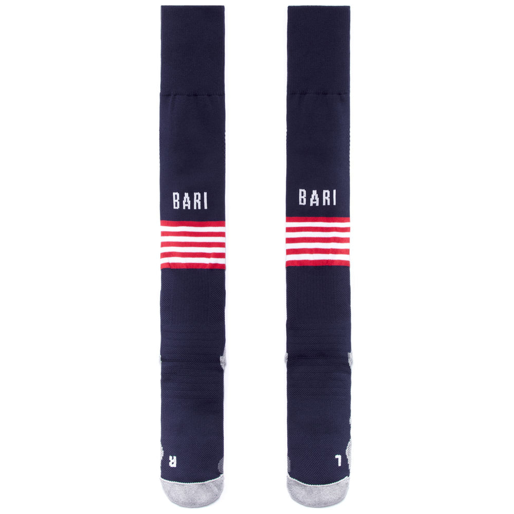 Socks Man KOMBAT SPARK PRO SSC BARI 1PACK Knee High Sock BLUE-WHITE-RED Dressed Front (jpg Rgb)	