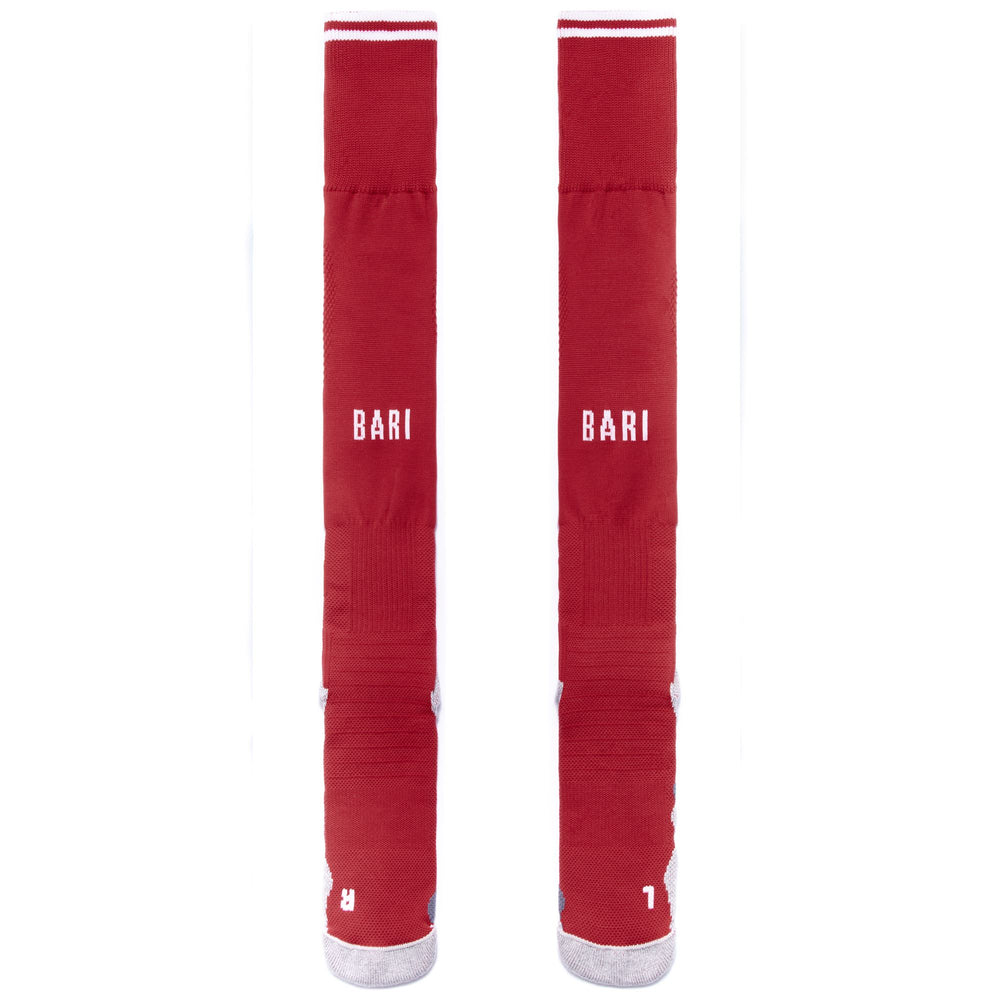 Socks Man KOMBAT SPARK PRO SSC BARI 1PACK Knee High Sock RED CHINESE - WHITE Dressed Front (jpg Rgb)	